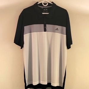 Adidas Golf Polo Men's XL Black/Gray/White